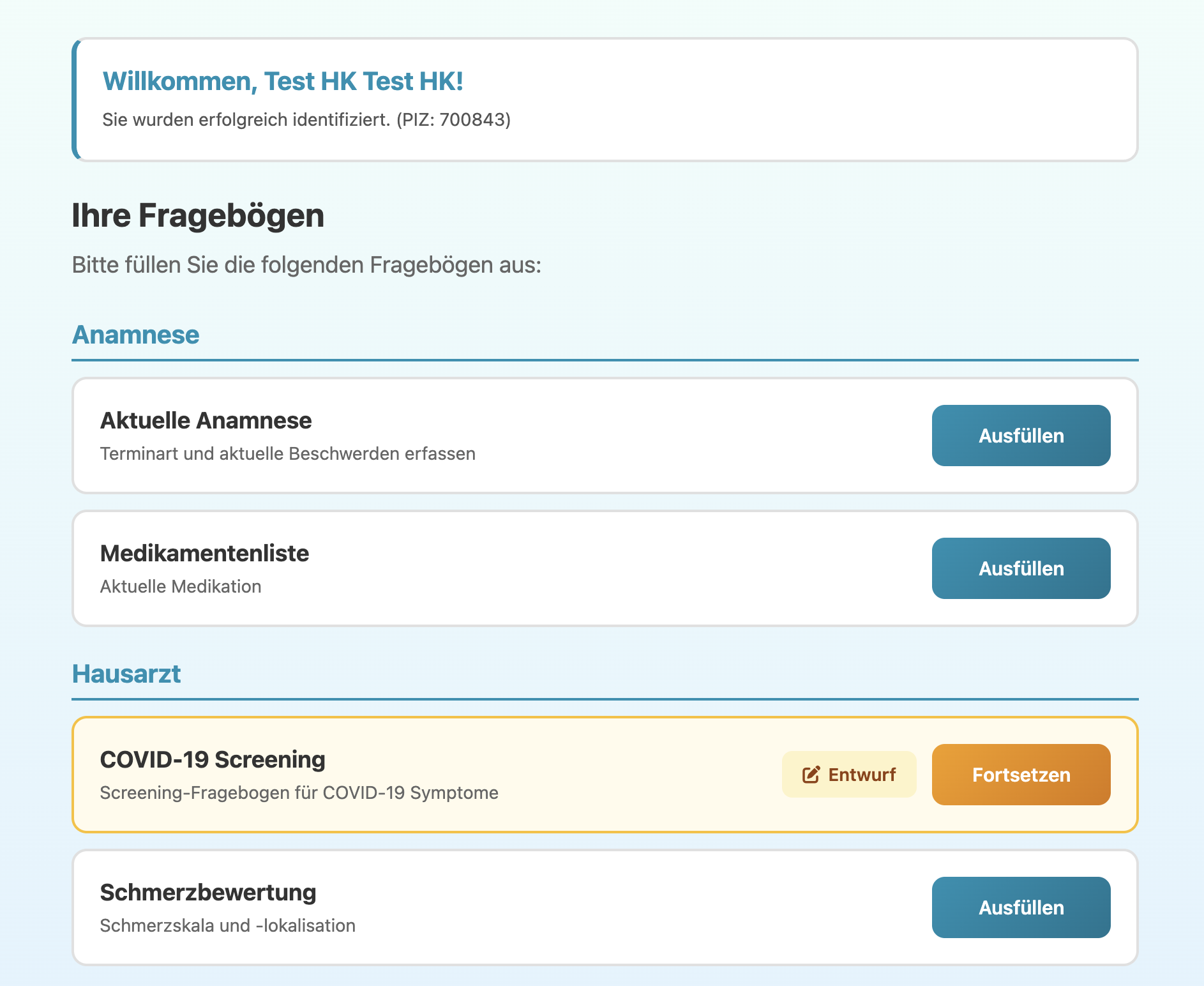 Digitale Fragebögen
